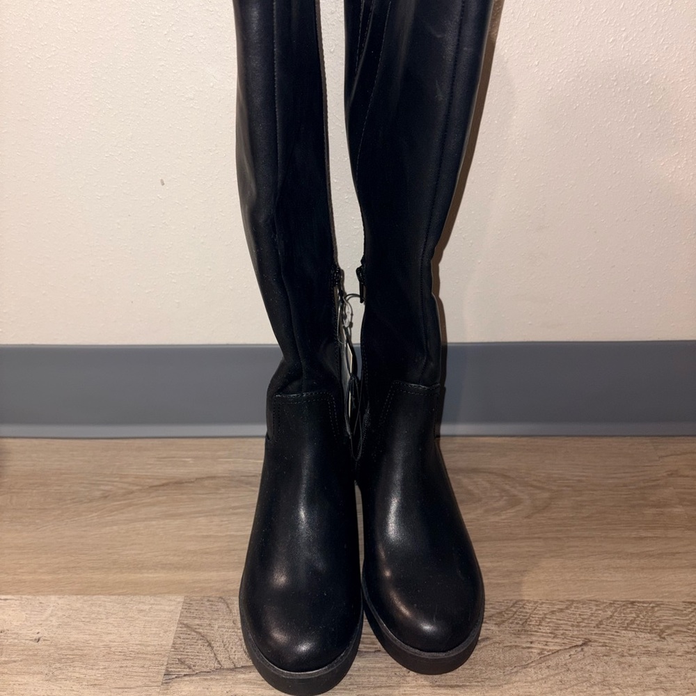a new day Black Over the Knee Boots
